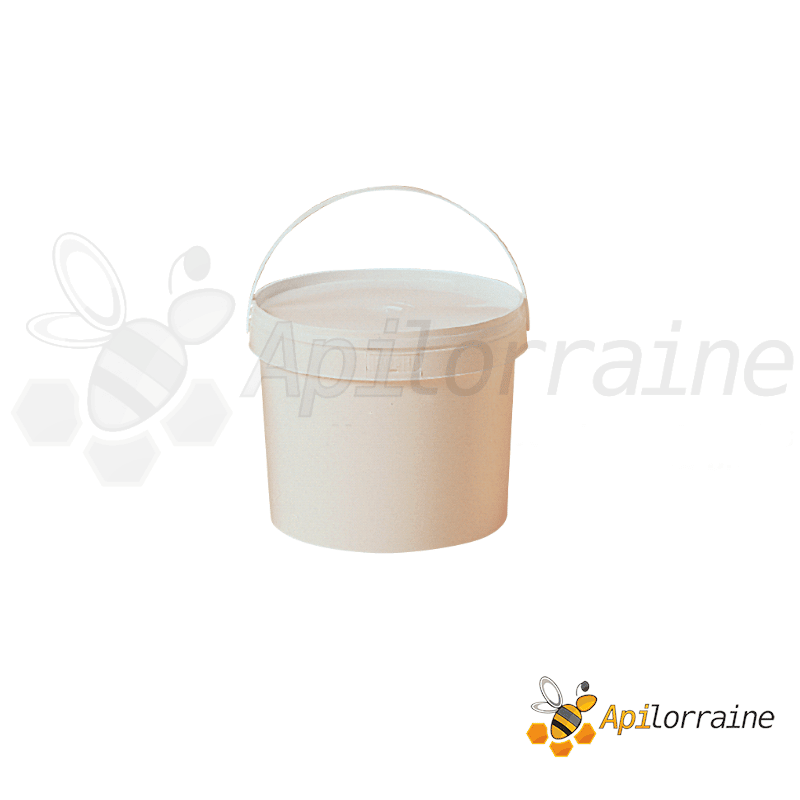 Seau alimentaire plastique blanc sans couvercle3 Litres ( 5kg miel ) -  THOMAS APICULTURE - APILORRAINE