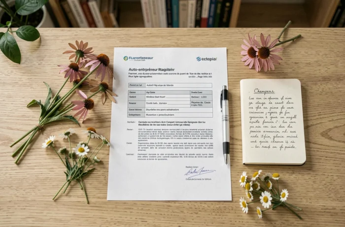 Documents administratifs pour la création d'un statut juridique adapté à la vente de plantes médicinales en France