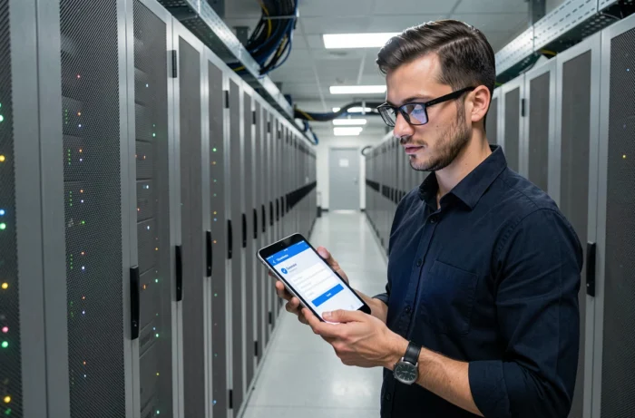 Technicien informatique du CHU Montpellier gérant l'accès sécurisé à la messagerie professionnelle Outlook